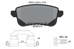 Set placute frana Textar 2210301