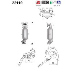 CATALIZATOR AS 22119 - Compatibil cu HONDA