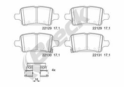 SET PLACUTE FRANA BRECK 22129 00 704 00 - Compatibil cu OPEL, VAUXHALL
