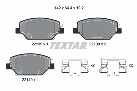 Set placute frana Textar 2213901