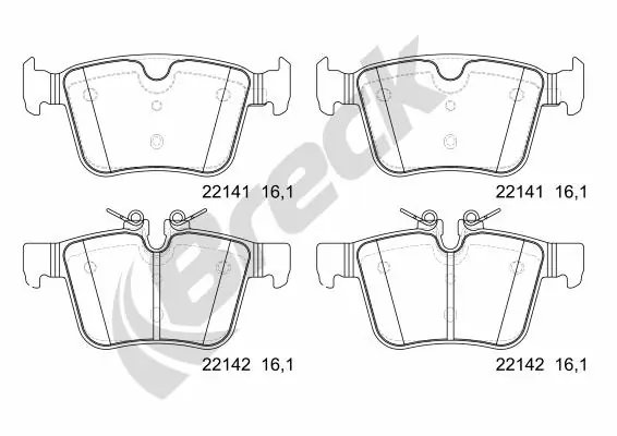 Set placute frana Breck 22141 00 554 00