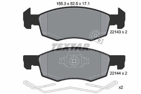 SET PLACUTE FRANA TEXTAR 2214301 - Compatibil cu OPEL, VAUXHALL