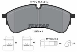 SET PLACUTE FRANA TEXTAR 2217801 - Compatibil cu MAN, VW