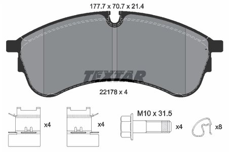 SET PLACUTE FRANA TEXTAR 2217801 - Compatibil cu MAN, VW