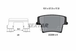 Set placute frana Textar 2220903
