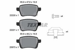 Set placute frana Textar 2222001