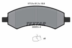 Set placute frana Textar 2222301