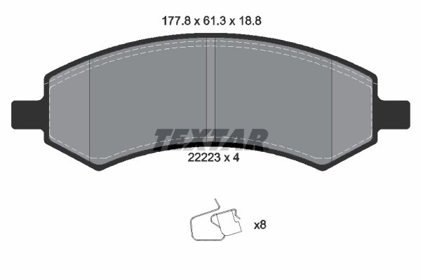 Set placute frana Textar 2222301