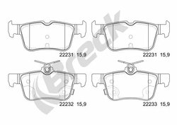 SET PLACUTE FRANA BRECK 22231 00 702 00 - Compatibil cu FORD