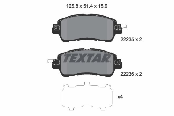 Set placute frana Textar 2223501