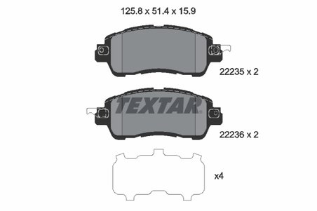 Set placute frana Textar 2223501