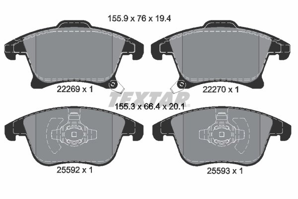 Set placute frana Textar 2226901