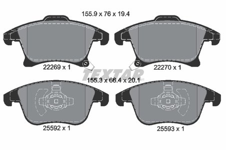 Set placute frana Textar 2226901