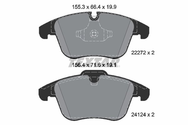 Set placute frana Textar 2227201