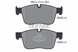 SET PLACUTE FRANA TEXTAR 2230201 - Compatibil cu JAGUAR, JAGUAR (CHERY), LAND ROVER