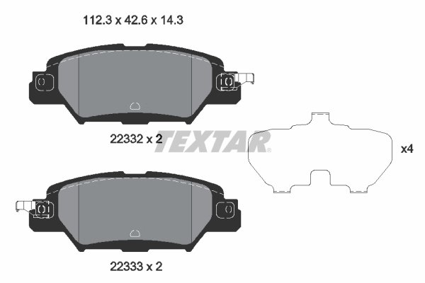 Set placute frana Textar 2233201