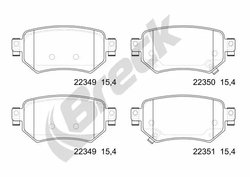 SET PLACUTE FRANA BRECK 22349 00 704 00 - Compatibil cu MAZDA