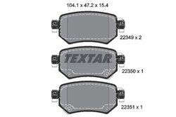 SET PLACUTE FRANA TEXTAR 2234901 - Compatibil cu MAZDA, MAZDA (FAW)