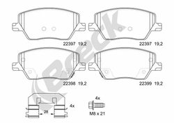 SET PLACUTE FRANA BRECK 22397 00 701 00 - Compatibil cu FIAT