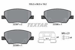 Set placute frana Textar 2239701