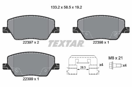 Set placute frana Textar 2239701