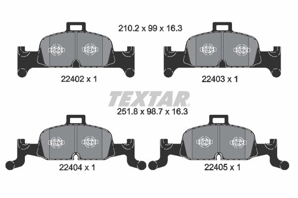 Set placute frana Textar 2240201