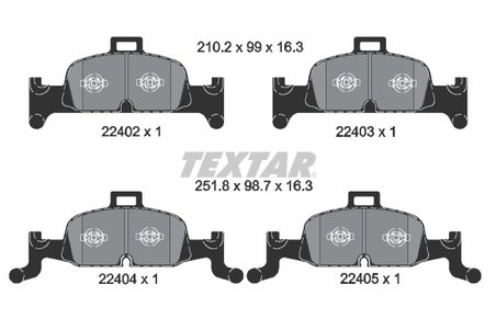 Set placute frana Textar 2240201