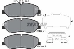 Set placute frana Textar 2242101