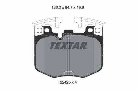 Set placute frana Textar 2242501