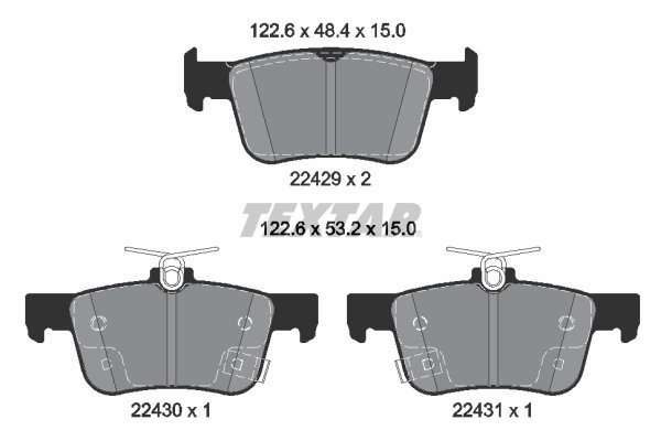 Set placute frana Textar 2242901