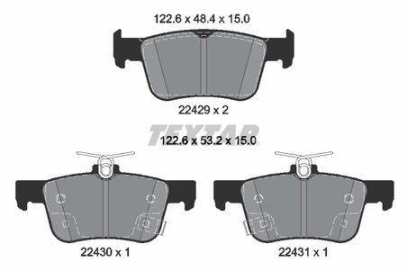 Set placute frana Textar 2242901