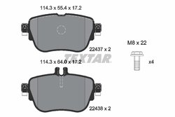 SET PLACUTE FRANA TEXTAR 2243701 - Compatibil cu MERCEDES-BENZ, MERCEDES-BENZ (BBDC)