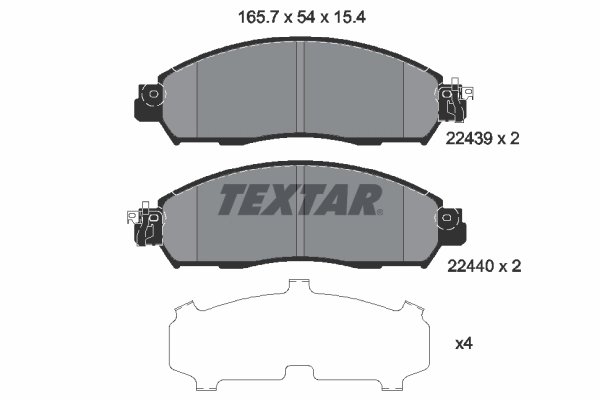 Set placute frana Textar 2243903