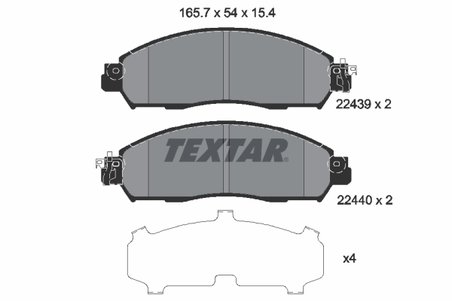 Set placute frana Textar 2243903