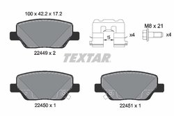 SET PLACUTE FRANA TEXTAR 2244901 - Compatibil cu FIAT