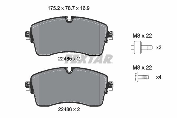 Set placute frana Textar 2248505