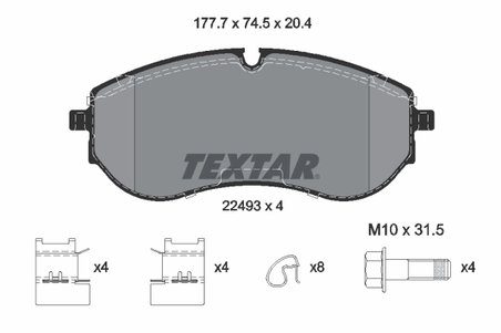 Set placute frana Textar 2249301