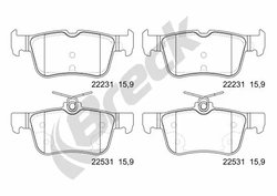 Set placute frana Breck 22531 00 702 00
