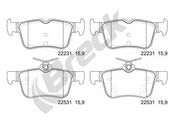 Set placute frana Breck 22531 00 702 00