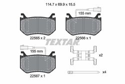 Set placute frana Textar 2256501