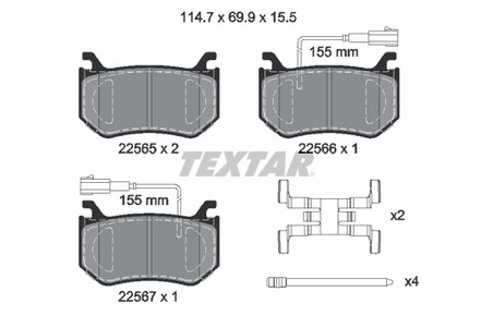 Set placute frana Textar 2256501