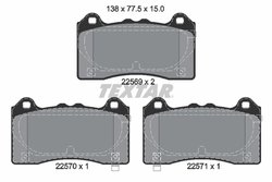 SET PLACUTE FRANA TEXTAR 2256901 - Compatibil cu FORD, FORD AUSTRALIA