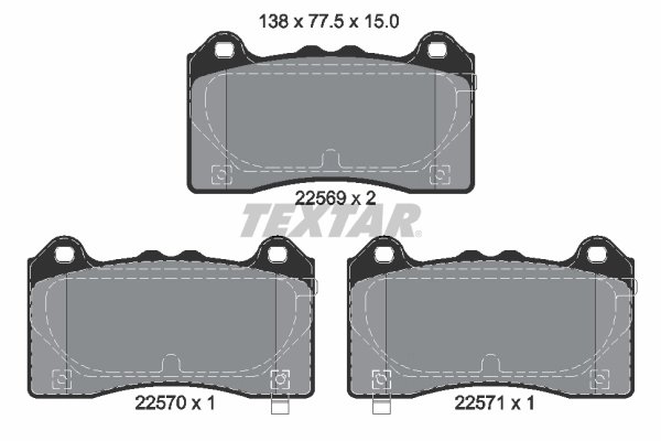 Set placute frana Textar 2256901