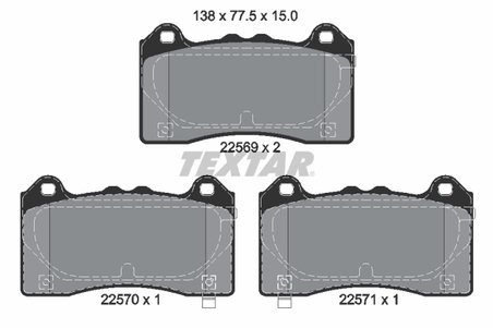 Set placute frana Textar 2256901