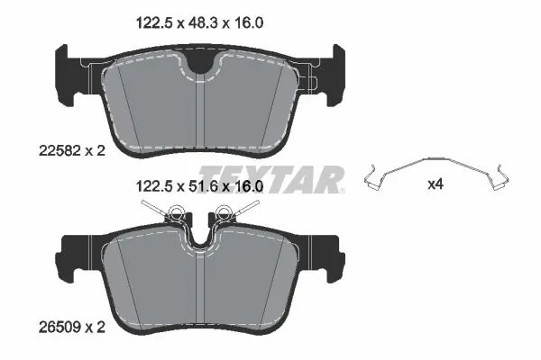 Set placute frana Textar 2258201
