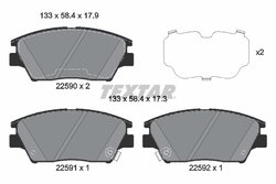Set placute frana Textar 2259001