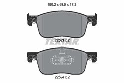 SET PLACUTE FRANA TEXTAR 2259301 - Compatibil cu CITROEN, FIAT, OPEL, PEUGEOT, TOYOTA, VAUXHALL