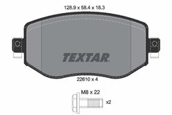 SET PLACUTE FRANA TEXTAR 2261001 - Compatibil cu RENAULT