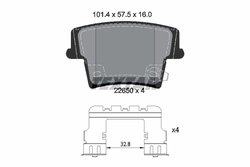 Set placute frana Textar 2265001