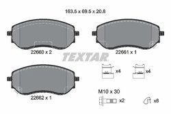 SET PLACUTE FRANA TEXTAR 2266001 - Compatibil cu MERCEDES-BENZ, NISSAN